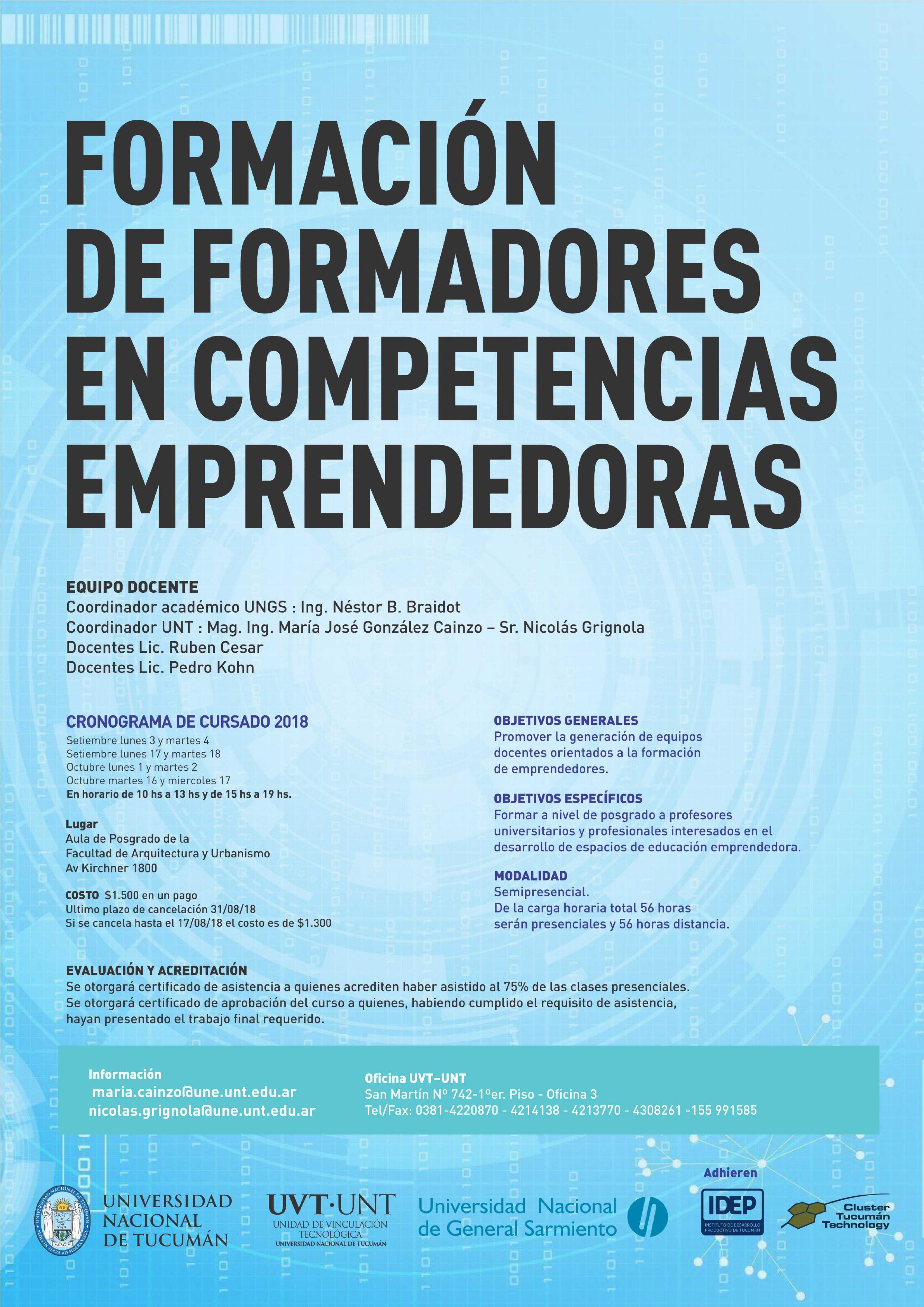 Formador de Formadores en Capacidades Emprendedoras