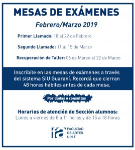 Mesas de examen_Segundo cuatrimestre